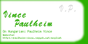 vince paulheim business card